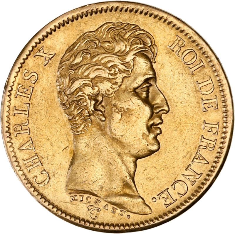 Valeur Pièce Or 40 Francs Charles X Pièce Charles X - 40 francs or 1824 A (Paris)